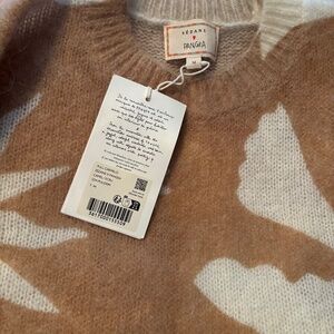 Sezane Carmelo Jumper - Sézane X Pangea Camel / Ecru - Size M